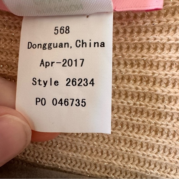 Lilly Pulitzer Andela Sweater Vest in Heather Sand Dune Metal Size M - Picture 10 of 10